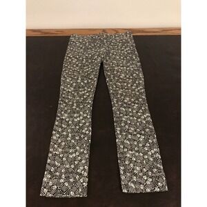 by Anthropologie Bowery Pineapple Print Black/White Cropped Pants - Size 0